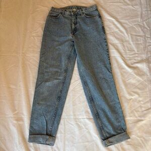 Vintage 100% Cotton Anne Klein Denim High Waisted Light Wash Jeans Size 6